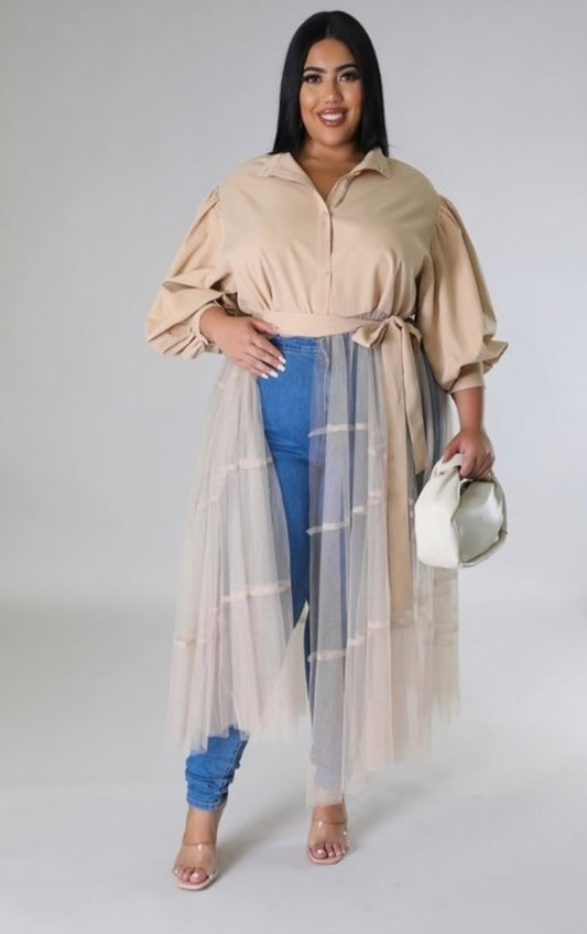 The Tulle Top (TAUPE)